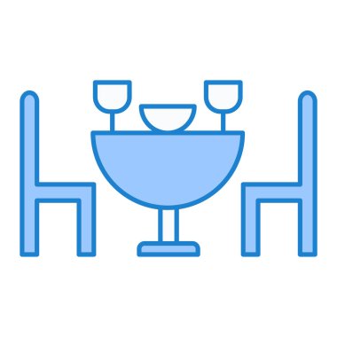 tablo simgesi vektörü. İnce çizgi işareti. İzole edilmiş kontür sembolü gösterimi