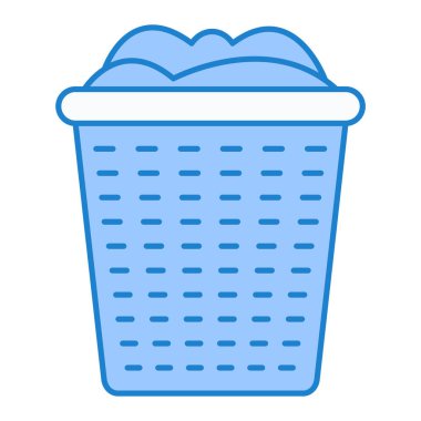 Çamaşır sepeti ikonu. beyaz arkaplanda izole edilmiş web tasarımı için çöp taşıyıcı simgelerinin çizgi filmi
