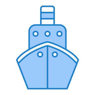 Gemi. Web simgesi basit illüstrasyon