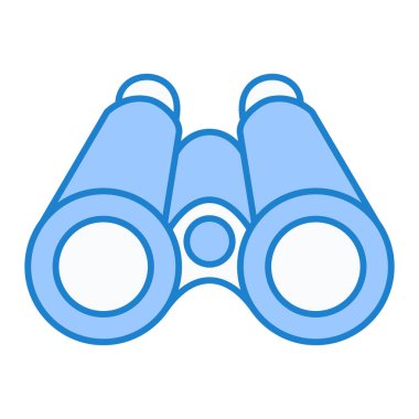 dürbün simgesi. Düz dizayn. vektör illüstrasyonu.