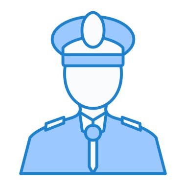 Polis memuru ikon vektör çizimi tasarımı