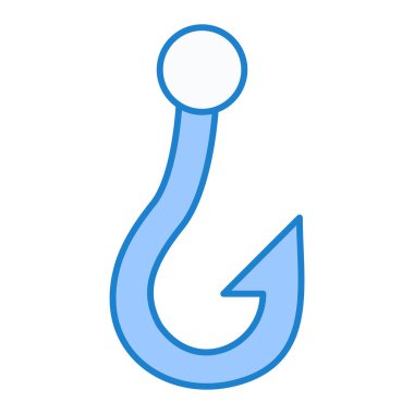 Balık kancası ikonu. vektör illüstrasyonu