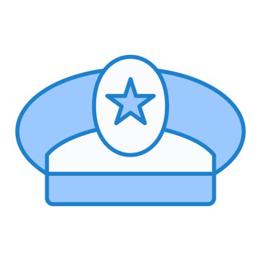 Bir arkaplanda izole edilmiş yıldız kralının mavi ve beyaz çizgi simgesinin vektör çizimi