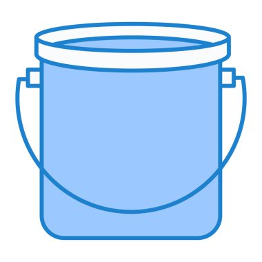 Kova ikonu. Web için su vektörü simgelerinin özet çizimi