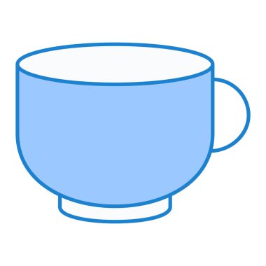 Kahve fincanı ikonu. Web için çay fincanı vektör simgelerinin özet çizimi