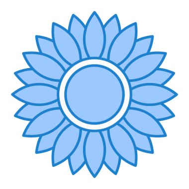 Çiçek ikonu. Web için ayçiçeği vektör simgelerinin basit çizimi