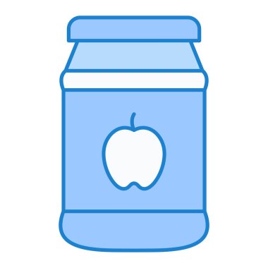 Yiyecek ve içecek vektör illüstrasyonlu kavanoz