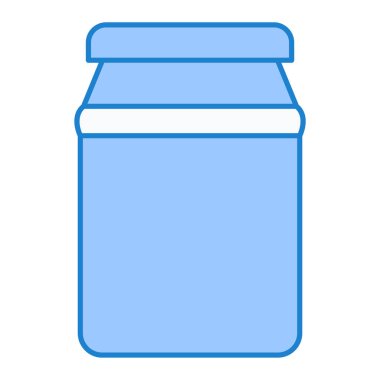 Reçel ikonu kavanozu. Web için cam taşıyıcı vektör simgelerinin özet çizimi