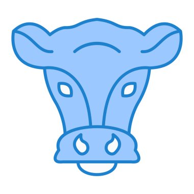 İnek. Web simgesi basit illüstrasyon