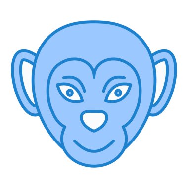 Sevimli çizgi yüz bir kedi