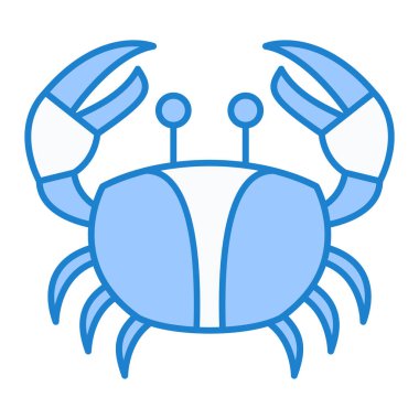 Yengeç simgesi vektör illüstrasyonu