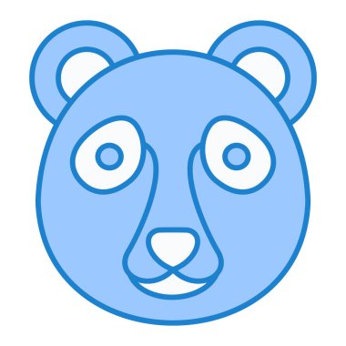 Ayı yüz ikonu vektör illüstrasyonu