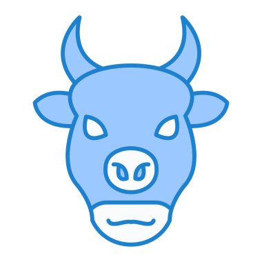 İnek kafası ikonu. vektör illüstrasyonu