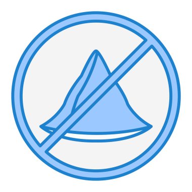 Mavi ve beyaz işaretinin vektör illüstrasyonu