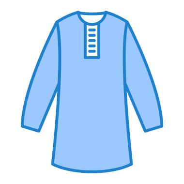 Mavi tişört ikonu. vektör illüstrasyonu