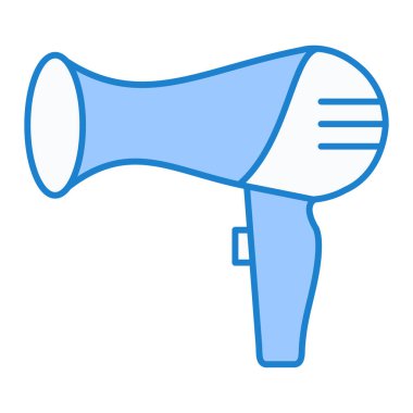 Saç kurutma makinesi ikonu. Web için saç kurutma makinesi vektör simgelerinin özet çizimi