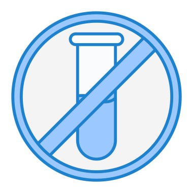 Test tübü simgesinin vektör illüstrasyonu