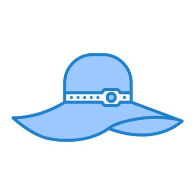 Şapka ikonu. Web için kovboy vektör simgelerinin özet çizimi