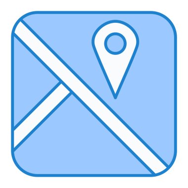 harita pin ikonu vektör illüstrasyonu