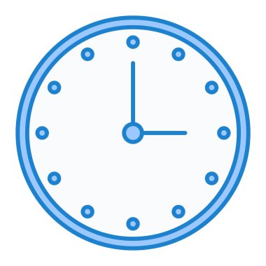 Beyaz arkaplanda izole edilmiş düz stil saat simgesi. zaman sembolü çizimi.