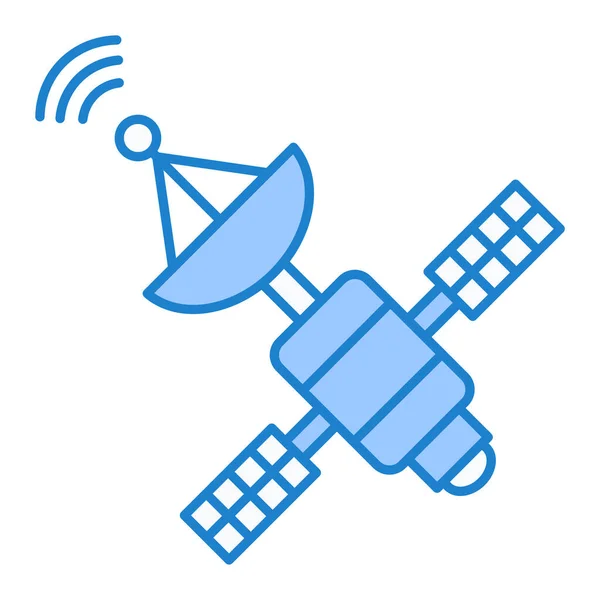 Satellitikon Kontur Illustration Radar Vektor Ikoner För Webben — Stock vektor