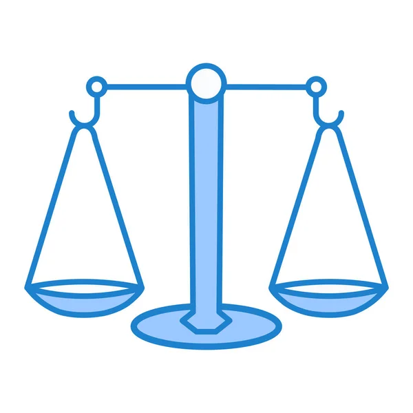 Concepto Ley Justicia Representado Por Icono Equilibrio Contorno Vector Símbolo — Vector de stock