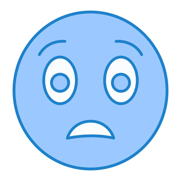 Llanto Cara Emoticono Icono Expresión Triste Ojos Enojados Cansados — Vector de stock