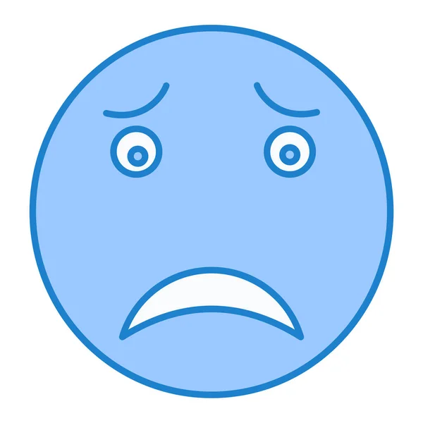 Weinen Gesicht Emoticon Symbol Vektorillustration — Stockvektor
