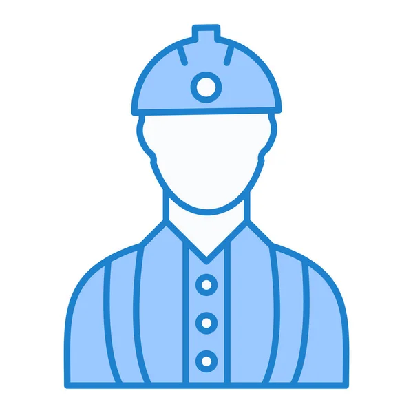 あなたのウェブとモバイルアプリのデザインのための白い背景に隔離された労働者のアイコンベクトル消防士のロゴコンセプト — ストックベクタ