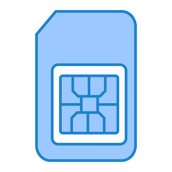 Sim Tarjeta Icono Vector Ilustración — Archivo Imágenes Vectoriales