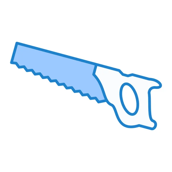 Vector Illustration Single Blue White Line Icon Key — Stock vektor