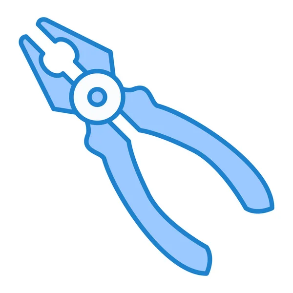 Pliers Icon Outline Illustration Wrench Vector Fill Style Design — Stock Vector