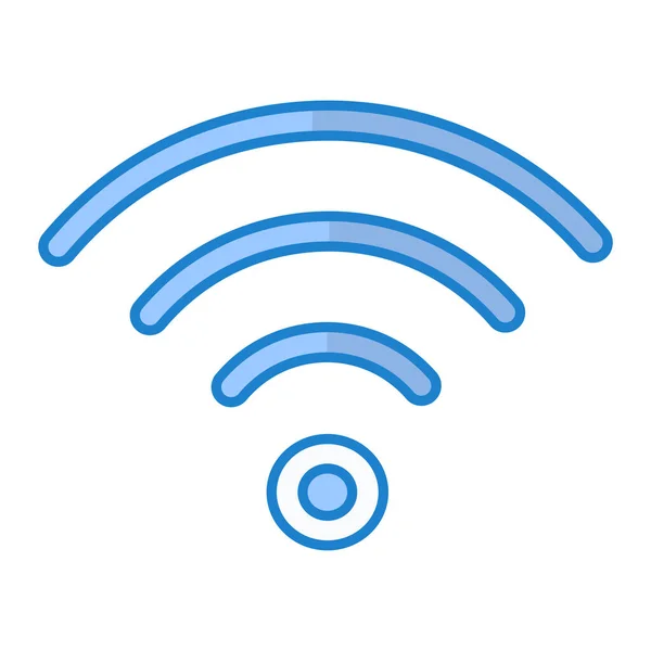 Wifi Signal Symbol Flache Bauweise — Stockvektor