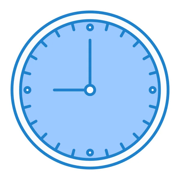 Icono Del Reloj Estilo Plano Aislado Sobre Fondo Blanco Tiempo — Vector de stock