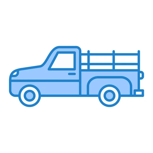 Pictogram Van Het Voertuig Schets Illustratie Van Levering Truck Vector — Stockvector