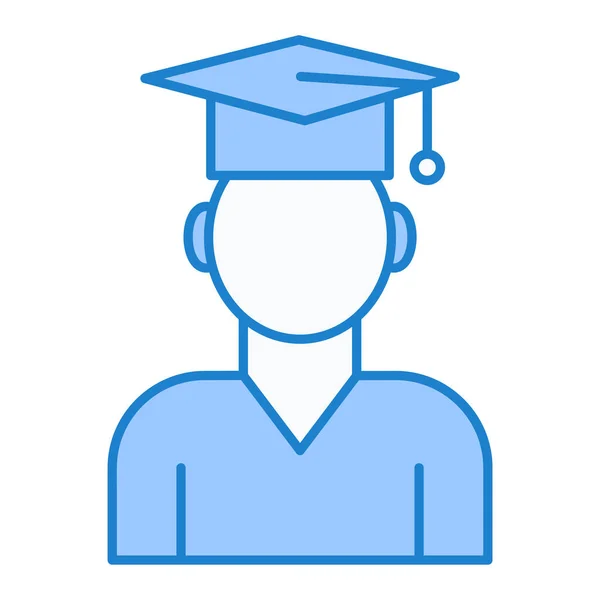 Graduation Cap Icon Vector Outline Student Hat Sign Isolated Contour — Vector de stock
