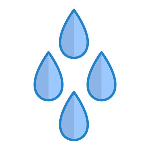 Wassertropfen Blaue Abbildung Eines Flüssigkeits Tröpfchenvektorsymbols Für Web — Stockvektor