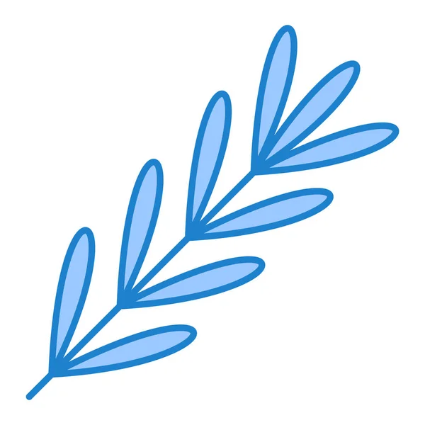 Vector Illustration Blue White Leaves — Stock vektor