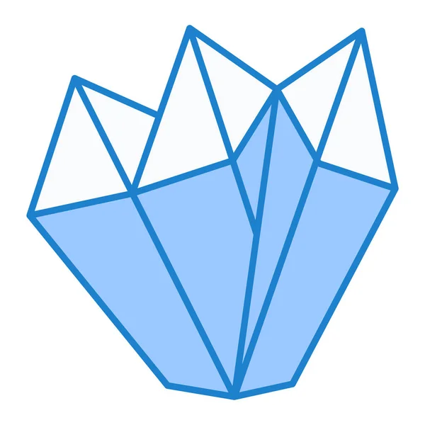Ícone Vetor Diamante Estilo Design Plano —  Vetores de Stock