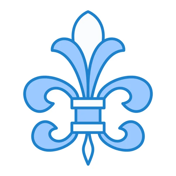 Blue White Decor Icon Vector Illustration — стоковый вектор