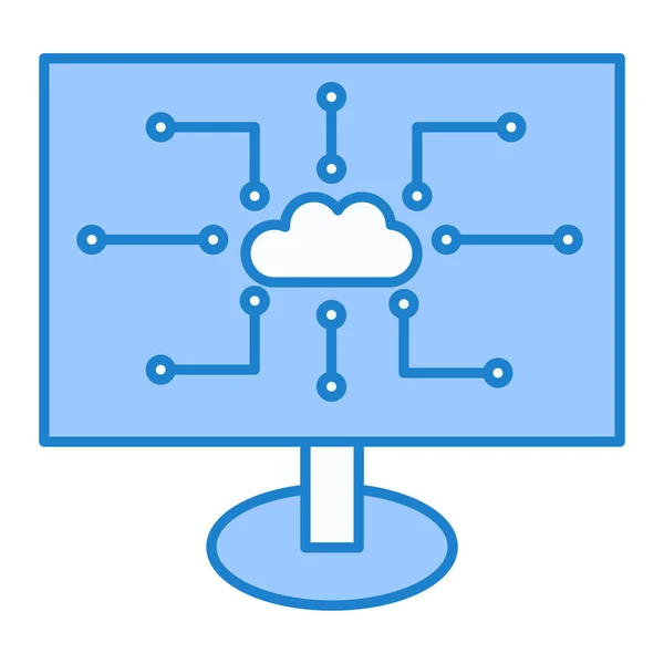 Illustration Vectorielle Technologie Cloud Computing — Image vectorielle