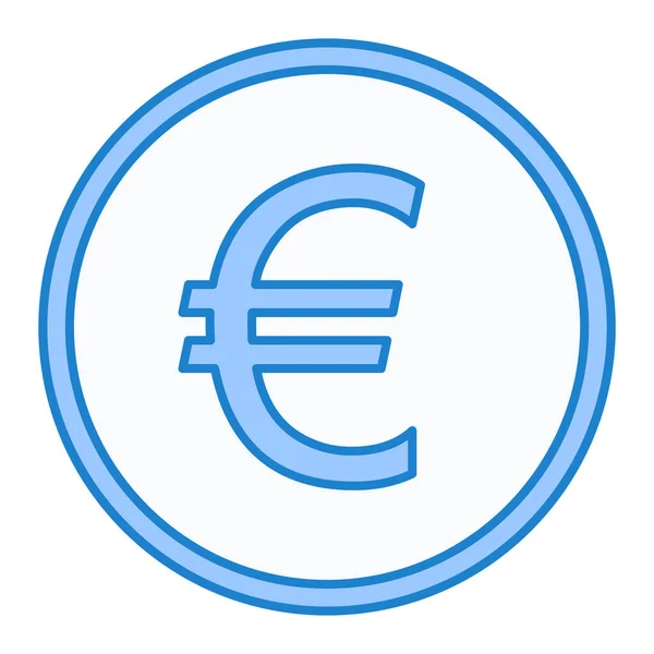 Знак Знака Евро Простая Иллюстрация Иконок Голубых Монет Интернета — стоковый вектор