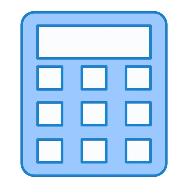 Icona Della Calcolatrice Semplice Illustrazione Icone Vettoriali Blu Bianche Web — Vettoriale Stock