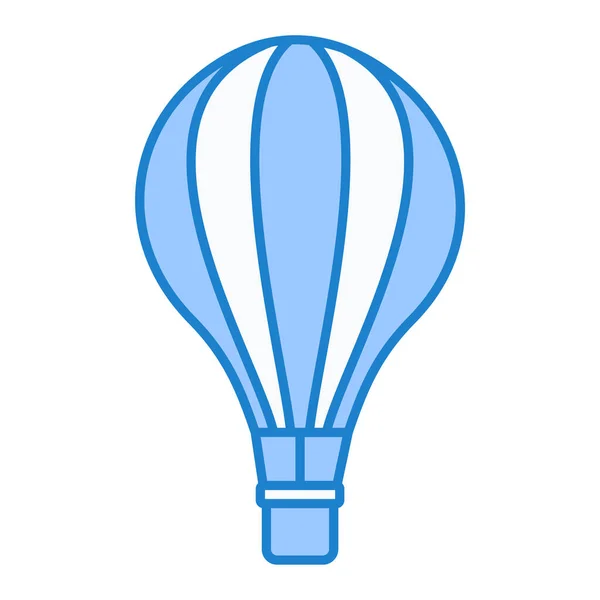 熱気球のアイコン ウェブ用のエアロスタット ベクトル ライン アイコンの概略図 — ストックベクタ