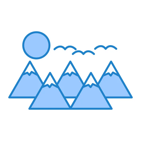 Icono Montaña Vector Ilustración — Archivo Imágenes Vectoriales