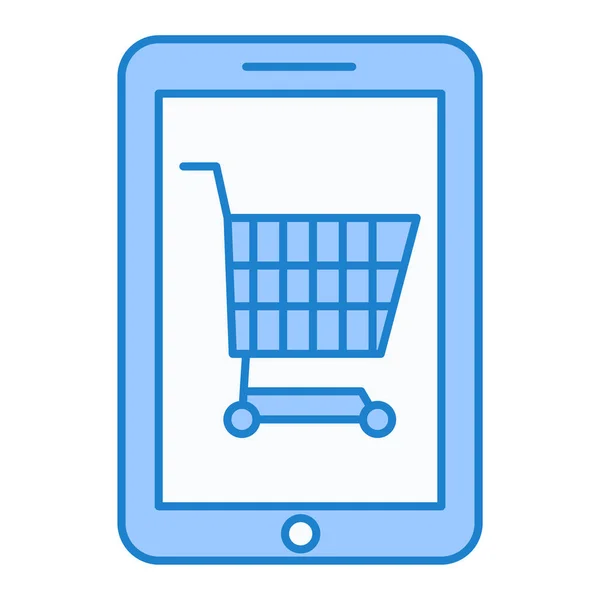 Shopping Cart Mobile Phone Vector Illustration Design — Stock Vector