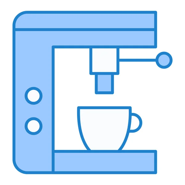 Kaffeemaschine Ikone Umriss Illustration Von Teekessel Vektor Symbole Für Das — Stockvektor