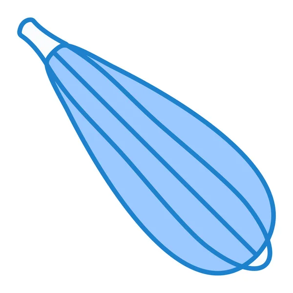 Blue Sea Food Icon Outline Rubber Ball Vector Illustration Web — Stockvector