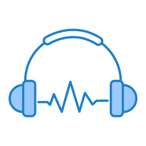 Kulaklıklı Kulaklık Kulaklık Vektör Çizim Tasarımı — Stok Vektör