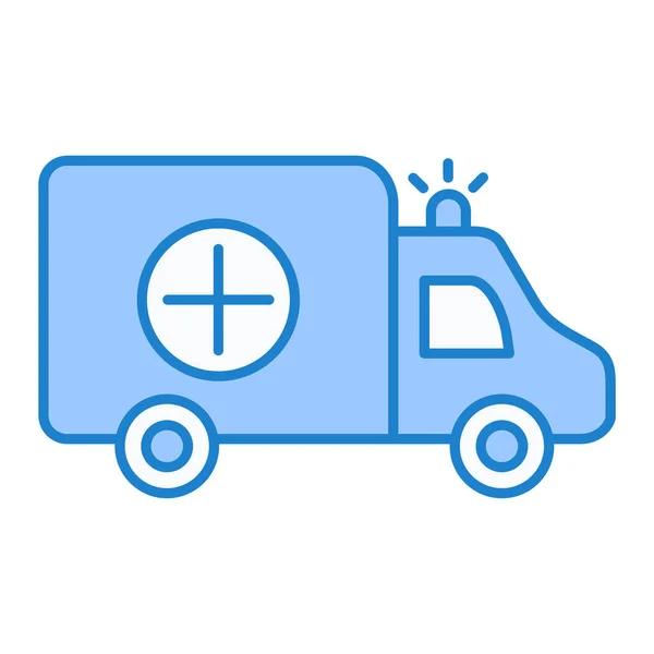 Ambulancia Vector Glifo Icono Color — Vector de stock